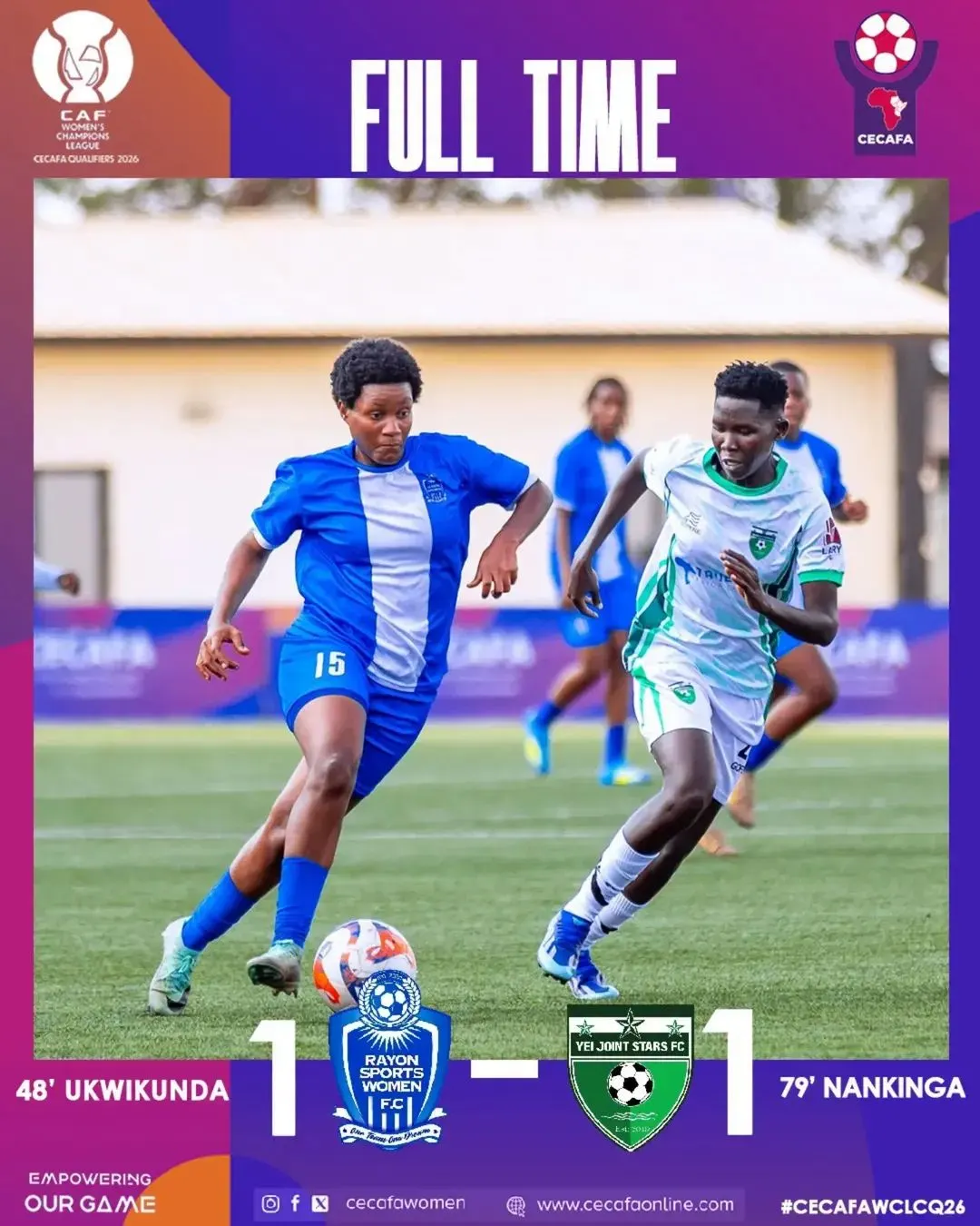 Yei Joint Stars Make History, Reach CAF Women’s Champions League CECAFA Semi-Finals