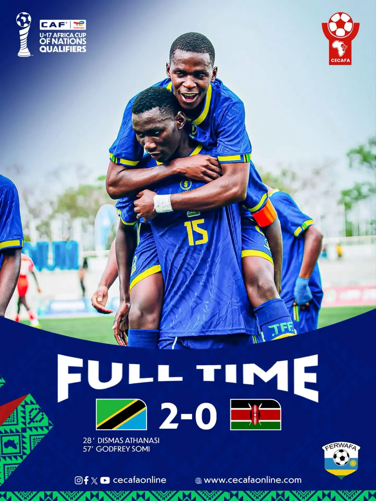 Tanzania Begin U17 AFCON Title Defence with Win Over Kenya